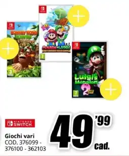 MediaWorld NINTENDO SWITCH Giochi vari offerta