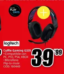 MediaWorld logitech Cuffie Gaming G335 offerta