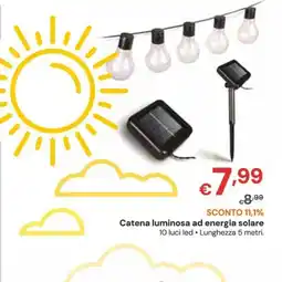 Progress Catena luminosa ad energia solare offerta
