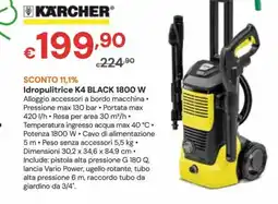 Progress Idropulitrice K4 BLACK 1800 W offerta