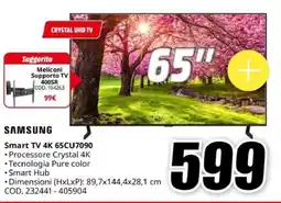 MediaWorld SAMSUNG Smart TV 4K 65CU7090 offerta