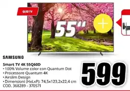 MediaWorld SAMSUNG Smart TV 4K 55Q60D offerta