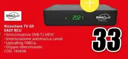 MediaWorld DIGIQuest Ricevitore TV G9 EASY RCU offerta