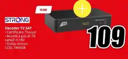 MediaWorld STRONG Decoder TV SAT offerta