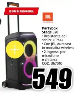 MediaWorld JBL Partybox Stage 320 offerta