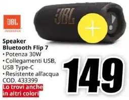 MediaWorld JBL Speaker Bluetooth Flip 7 offerta