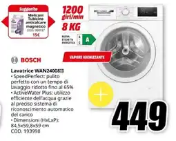 MediaWorld BOSCH Lavatrice WAN2400811 offerta