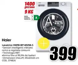 MediaWorld Haier Lavatrice HW90-BP14929A-S offerta
