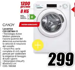 MediaWorld CANDY Lavatrice CSS128TW4-11 offerta
