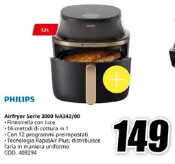 MediaWorld PHILIPS Airfryer Serie 3000 NA342/00 offerta