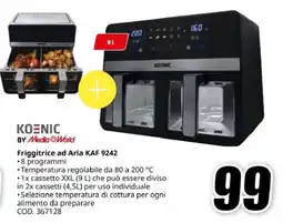 MediaWorld KOENIC BY Media World Friggitrice ad Aria KAF 9242 offerta