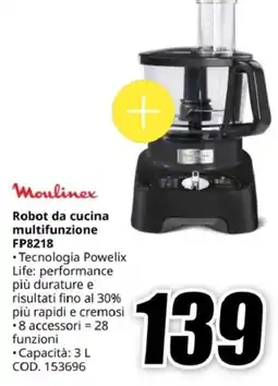 MediaWorld Moulinex Robot da cucina multifunzione FP8218 offerta