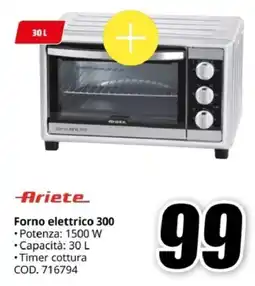MediaWorld Ariete Forno elettrico 300 offerta