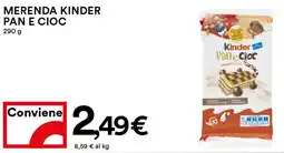 Coop Merenda kinder pan e cioc offerta