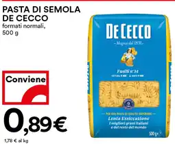 Coop Pasta di semola DE CECCO offerta