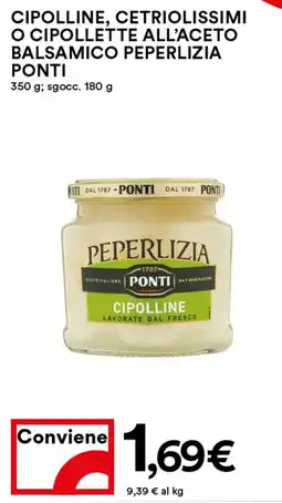 Coop Cipolline, cetriolissimi o cipollette all'aceto balsamico peperlizia PONTI offerta