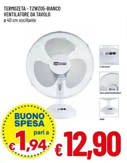 Famila TERMOZETA -TZWZ05-BIANCO VENTILATORE DA TAVOLO offerta