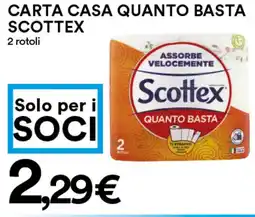 Coop Carta casa quanto basta SCOTTEX offerta