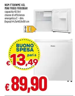 Famila NGM FT06WME 45L MINI FRIGO FRIGOBAR offerta