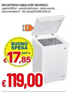 Famila DAYA DCP100SH4 CONGELATORE ORIZZONTALE offerta