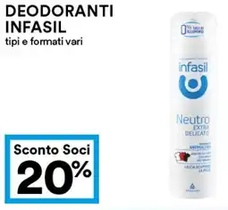 Coop Deodoranti INFASIL offerta