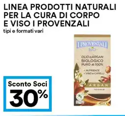 Coop Linea prodotti naturali per la cura di corpo e viso I PROVENZALI offerta