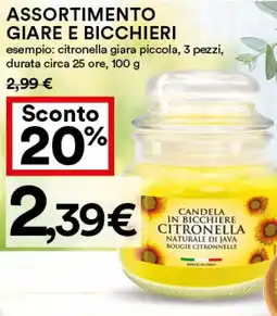 Coop Assortimento giare e bicchieri offerta