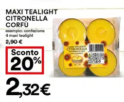 Coop Maxi tealight citronella corfù offerta