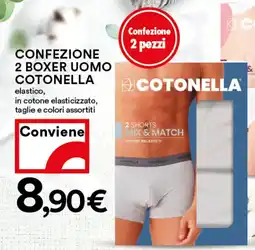 Coop Confezione 2 slip 2 boxer uomo COTONELLA offerta