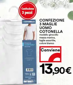 Coop Confezione 3 maglie uomo COTONELLA offerta