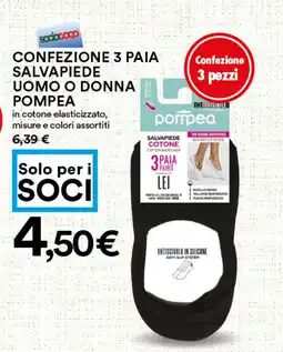 Coop Confezione 3 paia salvapiede uomo o donna POMPEA offerta