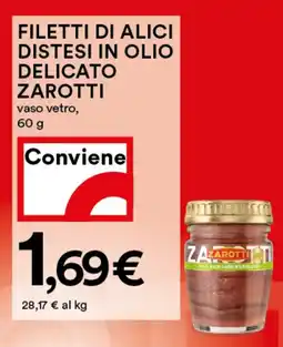 Coop Filetti di alici distesi in olio delicato ZAROTTI offerta