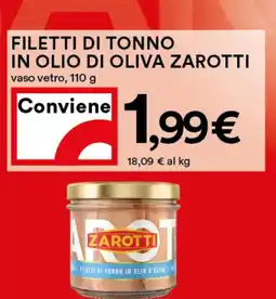 Coop Filetti di tonno in olio di oliva ZAROTTI offerta