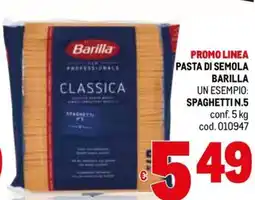 Metro Pasta di semola BARILLA Spaghetti offerta