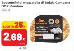 Coop Superstore Bocconcini di mozzarella di Bufala Campana DOP Mandara offerta