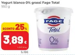 Coop Superstore Yogurt bianco 0% grassi Fage Total offerta