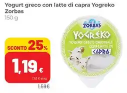 Coop Superstore Yogurt greco con latte di capra Yogreko Zorbas offerta