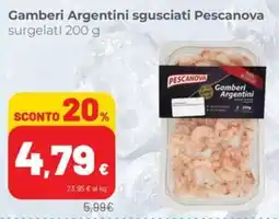 Coop Superstore Gamberi Argentini sgusciati Pescanova offerta