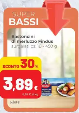 Coop Superstore Bastoncini di merluzzo Findus offerta