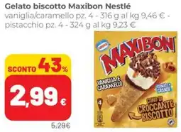 Coop Superstore Gelato biscotto Maxibon Nestlé offerta