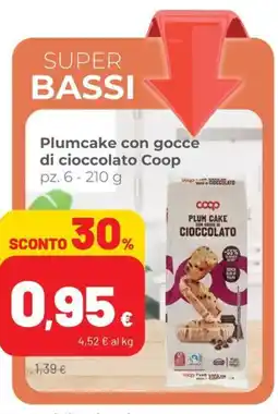 Coop Superstore Plumcake con gocce di cioccolato Coop offerta
