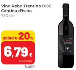 Coop Superstore Vino Rebo Trentino DOC Cantina d'Isera offerta