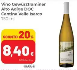 Coop Superstore Vino Gewürztraminer Alto Adige DOC Cantina Valle Isarco offerta