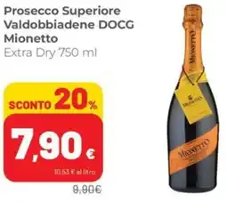 Coop Superstore Prosecco Superiore Valdobbiadene DOCG Mionetto offerta