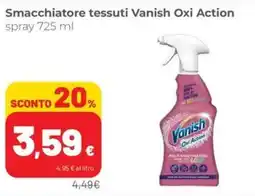 Coop Superstore Smacchiatore tessuti Vanish Oxi Action spray offerta