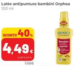 Coop Superstore Latte antipuntura bambini Orphea offerta