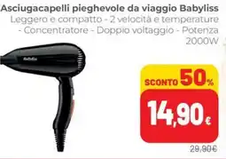 Coop Superstore Asciugacapelli pieghevole da viaggio Babyliss offerta