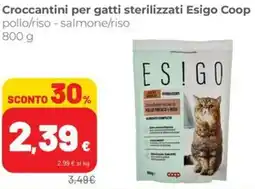 Coop Superstore Croccantini per gatti sterilizzati Esigo Coop offerta