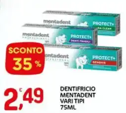 Crai Dentifricio mentadent vari tipi offerta