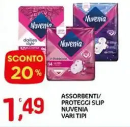 Crai Assorbenti/ proteggi slip nuvenia vari tipi offerta